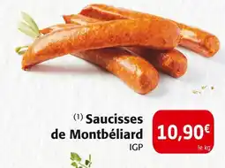 Colruyt Saucisses de Montbéliard offre