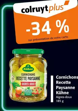 Colruyt KUNE Cornichons Recette Paysanne offre