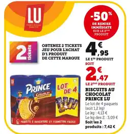 Hyper U PRINCE LU Biscuits au chocolat offre
