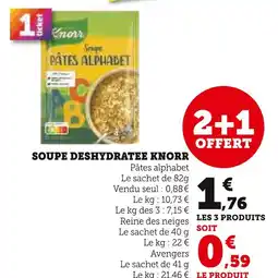 Hyper U KNORR Soupe déshydratée pâtes alphabet offre