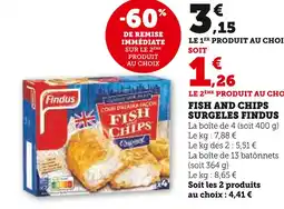 Hyper U FINDUS Fish and chips surgele offre