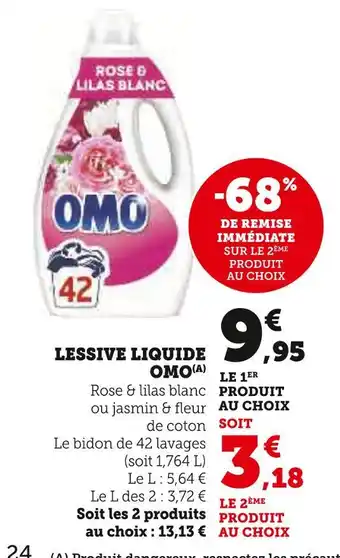 Hyper U OMO Lessive liquide offre