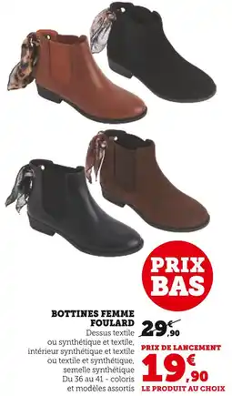 Hyper U Bottines Femme Foulard offre