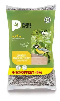 Gamm vert PURE FAMILY Graines de tournesol striées PURE FAMILY offre
