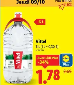 Lidl VITTEL Eau minerale offre