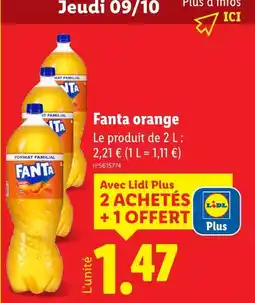 Lidl Fanta Fanta Orange offre