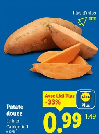 Lidl Patate douce offre