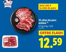 Lidl 12 côtes de porc échine offre