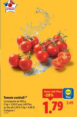 Lidl Tomate cocktail offre