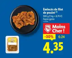 Lidl Émincés de filet de poulet offre