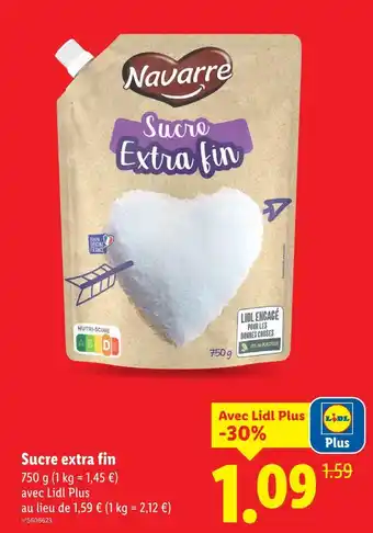 Lidl Navarre Sucre Extra fin offre