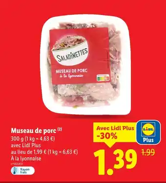 Lidl SALADINETTES Museau de porc offre
