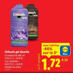 Lidl USHUAIA gel douche offre