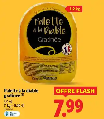Lidl Palette à la Diable Gratinée offre