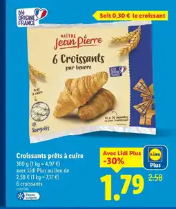 Lidl MAÎTRE JEAN PIERRE Croissants prêts à cuire offre