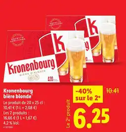 Lidl KRONENBOURG Bière blonde offre