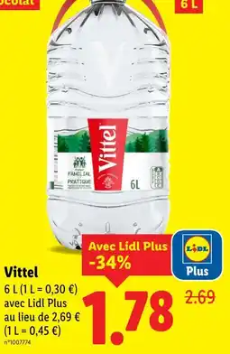 Lidl VITTEL Eau minérale 6L offre