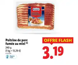 Lidl Poitrine de porc fumée au miel offre
