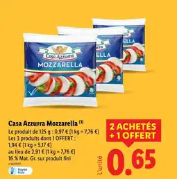 Lidl CASA AZZURRA Mozzarella offre