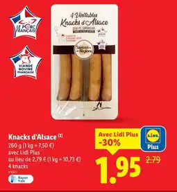 Lidl Saveurs de nos Régions Knacks d'Alsace offre
