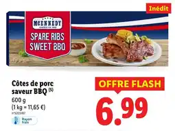 Lidl Côtes de porc saveur BBQ offre