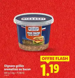 Lidl MCENNEDY Oignons grillés aromatisés au bacon offre