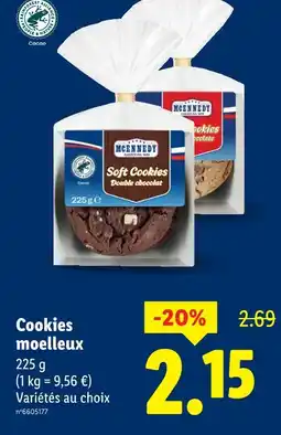 Lidl McEnnedy Soft Cookies Double chocolat offre