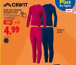 Lidl CRIVIT Sous-vêtements thermiques enfant offre
