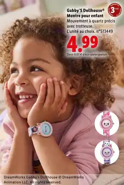 Lidl GABBY'S DOLLHOUSE Montre pour enfant offre