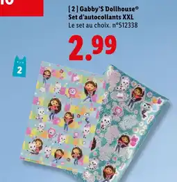 Lidl GABBY'S DOLLHOUSE Set d’autocollants XXL offre