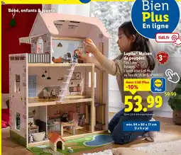 Lidl Lupilu Maison de poupées offre