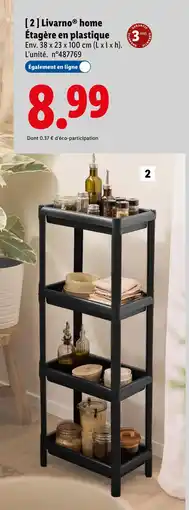 Lidl LIVARNO HOME Étagère en plastique offre