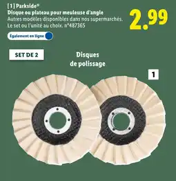 Lidl PARKSIDE Disque ou plateau pour meuleuse d’angle offre