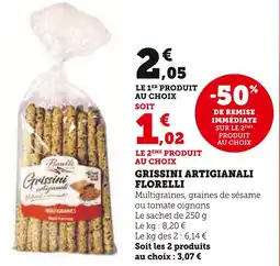 Super U Fiorelli Grissini Artigianali Multigraines offre