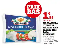 Super U Casa Azzurra Mozzarella Maxi offre