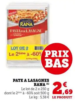 Super U Rana Pâte à Lasagnes offre
