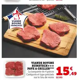 Super U Viande bovine rumsteck pavé à griller offre