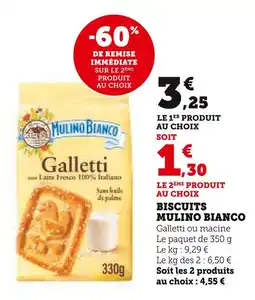 Super U Mulino Bianco Biscuits Galletti offre