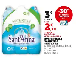 Super U Sant'Anna Eau Minérale Naturelle offre