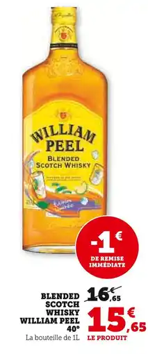 Super U William Peel Blended Scotch Whisky offre