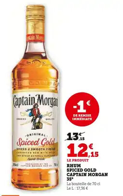 Super U Captain Morgan Spiced Gold 35° offre