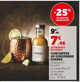 Super U Gimber Concentre au gingembre offre