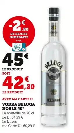 Super U Beluga Vodka Noble 40° offre