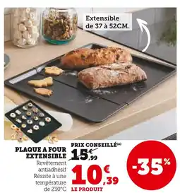 Super U Plaque à four extensible offre
