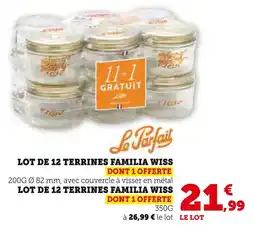 Super U Le Parfait Lot de 12 Terrines Familia Wiss offre