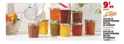 Super U Le Parfait Lot de 12 confituriers 324 ml offre