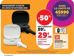 Super U Jbl - écouteurs bluetooth tws offre