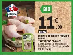 E.Leclerc Cuisses de poulet fermier bio nature de france offre