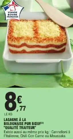E.Leclerc Lasagne à la bolognaise pur bœuf qualité traiteur offre