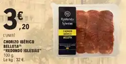 E.Leclerc Chorizo ibérico bellota redondo iglesias offre
